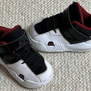 NIKE Air Jordan Stay Local Toddler Boy 6C White Black Red Sneakers DQ8400-061